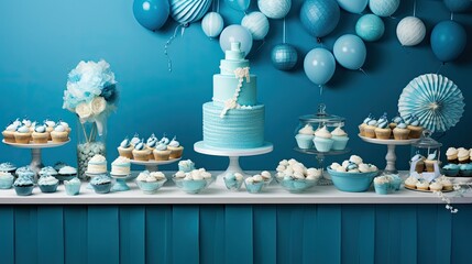 vibrant party blue background