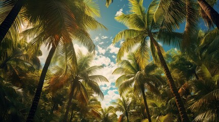 Fototapeta na wymiar exotic palm jungle background