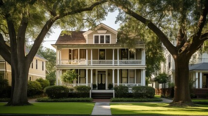 Obraz premium brick exterior apartment building