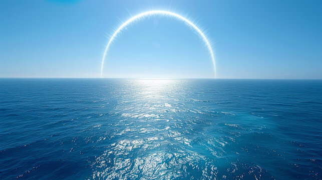 Sunny and lunar halo, when the rays of the sun or moon are refracted in the atmosphere, creat