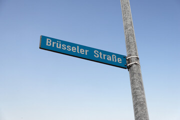 Br&uuml;sseler Stra&szlig;e, Oberhausen, Neue Mitte, Stra&szlig;enschild