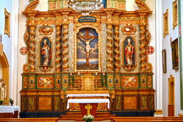 Innenansicht der Kirche St-François in Annecy (Haute-Savoie, Auvergne-Rhône-Alpes) Frankreich