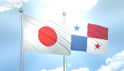 Japan and Panama Flag Together A Concept of Realations