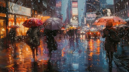 storm rainy city