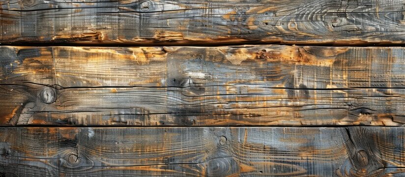 Detailed view of a wooden wall with peeling paint, revealing layers of history and wear.