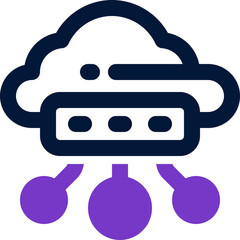 cloud computing icon. vector dual tone icon for your website, mobile, presentation, and logo design.