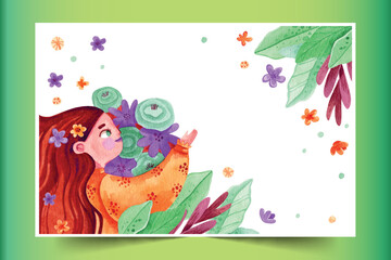 watercolor international women s day background design vector illustration