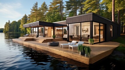 Obraz premium architecture luxury cottage building