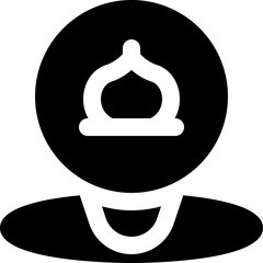 location mosque icon. vector glyph icon for your website, mobile, presentation, and logo design.