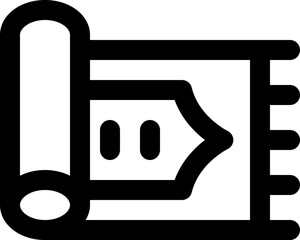 carpet icon. vector line icon for your website, mobile, presentation, and logo design.