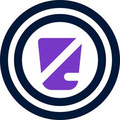 no drinking icon. vector dual tone icon for your website, mobile, presentation, and logo design.