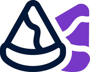 samosa icon. vector dual tone icon for your website, mobile, presentation, and logo design.