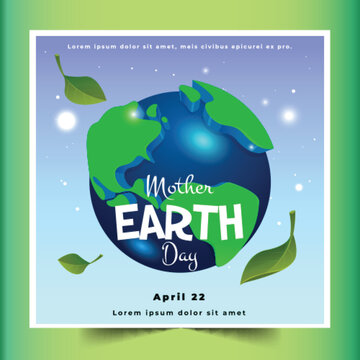 flat mother earth day banners collection design vector illustration