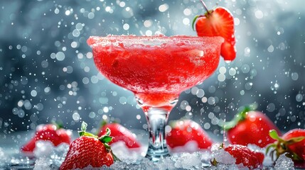 cocktail frozen strawberry margarita