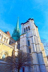 Fototapeta na wymiar Kathedrale St. Peter (Genf)