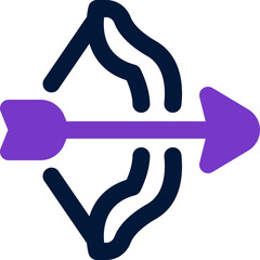 archery icon. vector dual tone icon for your website, mobile, presentation, and logo design.