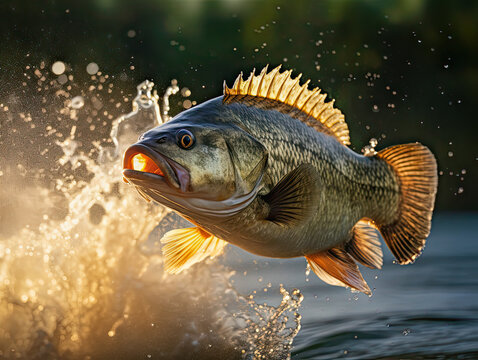 a large fish jumping out of the water