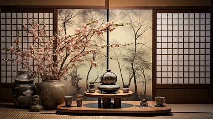 Foto op Aluminium zen ornament japanese background © vectorwin