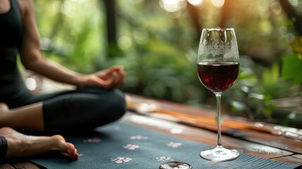 meditation wine and yoga