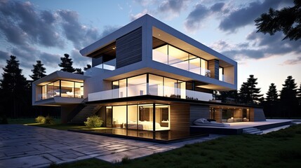 Fototapeta premium sustainable architecture house building