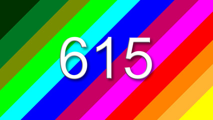 615 colorful rainbow background year number