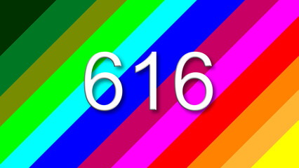 616 colorful rainbow background year number