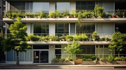 Fototapeta premium minimalist light apartment building