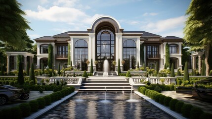 Fototapeta premium modern design mansion building