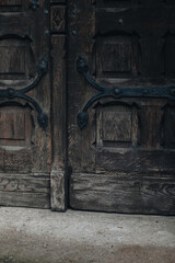 old wood door