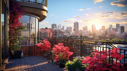 view balcony apartment building