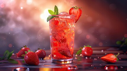 fruity strawberry cocktail