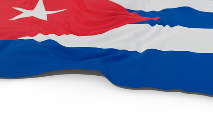 Cuba national flag isolated on white background.