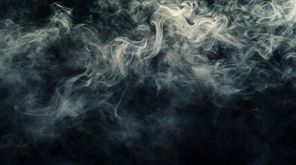 Obraz premium horizontal ink smoke of dark colors, black and white picture, background