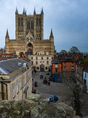 Tourists walking along the busy streets of the city of Lincoln. City Life Editorial The Hustle And...