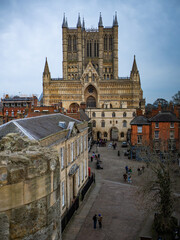 Tourists walking along the busy streets of the city of Lincoln. City Life Editorial The Hustle And...