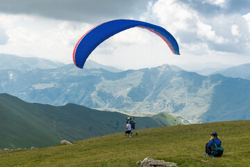 Paraglider in the mountain