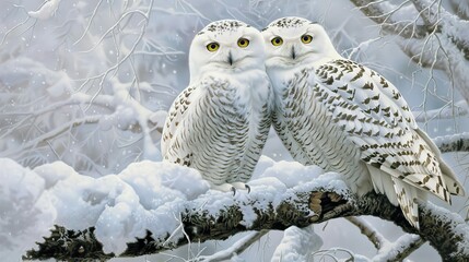 birds snowy owls