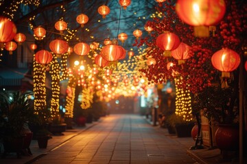 The Splendor of Chinese Lanterns and Jewelry: The Beauty of Eastern City Streets