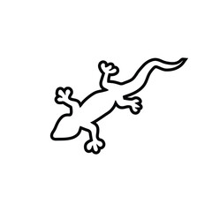 Fototapeta premium lizard line logo black vector image