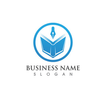 Book reading logo and symbol vector image