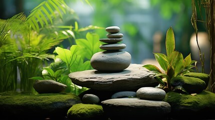 Fototapeta na wymiar serenity balance zen background