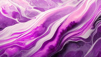 Obraz premium Bright purple and white painting background. Abstract art with liquid fluid grunge texture. Marble pattern.