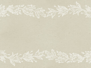 Beige paper with a rough surface and a white vintage-style border. Space to write, poem or sentence. A good background for projects with a wedding theme. 