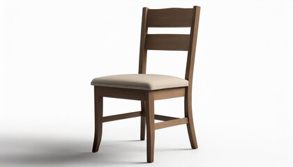 wooden chair isolated on white include clipping path
