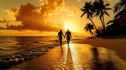 Fototapeta premium relaxation silhouette vacation