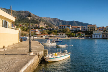 Fototapeta na wymiar Idyllic view of the picturesque fishing village of Assos, Kefalonia, Greece