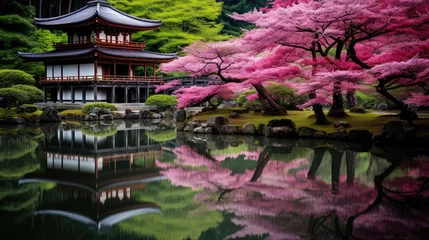 Foto op Canvas serene japan zen background © vectorwin
