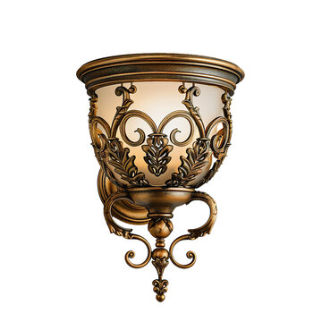 Wall Sconces, transparent background, isolated image, generative AI