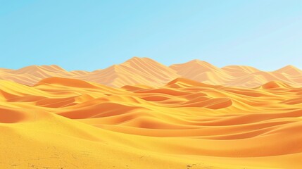 Fototapeta na wymiar Sandy desert dunes background