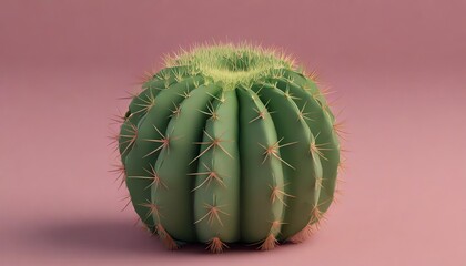 green cactus on pink